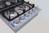 Thor Kitchen 36 Inch Professional Drop-In Gas Cooktop in Stainless Steel - TGC3601