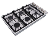 Thor Kitchen 36 Inch Professional Drop-In Gas Cooktop in Stainless Steel - TGC3601