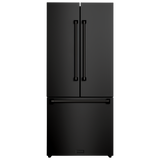 30 Inch 17.5 cu ft French Door Counter Depth Refrigerator with Ice Maker in Black | Gordon Ramsay Series – RF3017FFD00