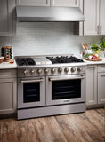 48 Inch Professional Wall Mounted Range Hood, 11 Inches Tall in Stainless Steel - TRH4806
