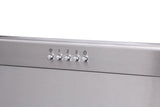 36 Inch Professional Range Hood, 11 Inches Tall in Stainless Steel - TRH3606