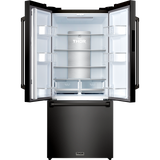 30 Inch 17.5 cu ft French Door Counter Depth Refrigerator with Ice Maker in Black | Gordon Ramsay Series – RF3017FFD00