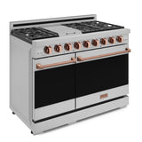 48 Inch Professional Gas Range with Pro-Style Knobs in Stainless Steel/Rose Gold | Gordon Ramsay Series – RSG48E-RSG