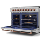 48 Inch Professional Gas Range with Pro-Style Knobs in Stainless Steel/Rose Gold | Gordon Ramsay Series – RSG48E-RSG
