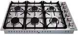 Thor Kitchen 36 Inch Professional Drop-In Gas Cooktop in Stainless Steel - TGC3601