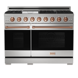 48 Inch Professional Gas Range with Pro-Style Knobs in Stainless Steel/Rose Gold | Gordon Ramsay Series – RSG48E-RSG